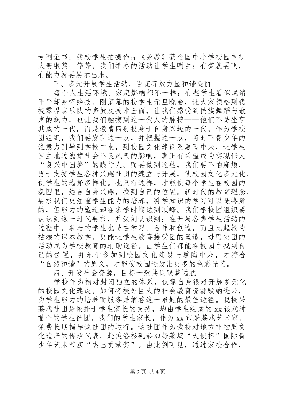 共青团代表大会（团代会）工作报告_第3页