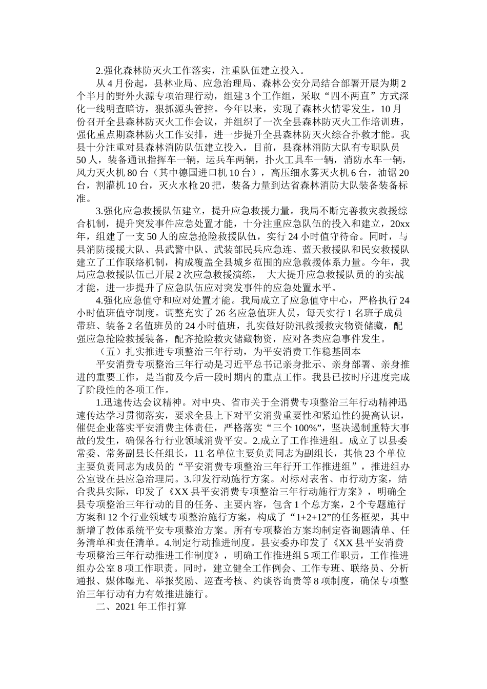 县应急管理局工作总结及工作计划参考_第3页