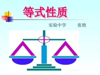 《等式的性质》课件