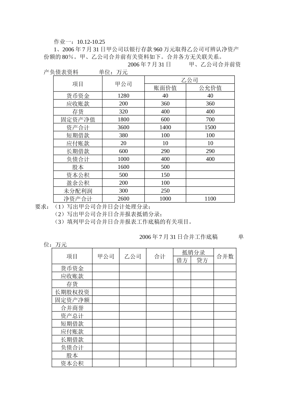 网上测评管理及财务会计管理知识分析作业_第1页