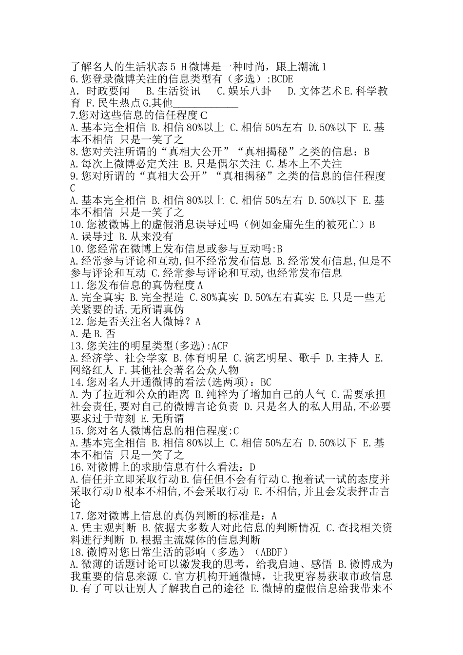 人人网和微博使用情况调查_第2页