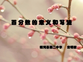 百分数的意义和写法教学课件