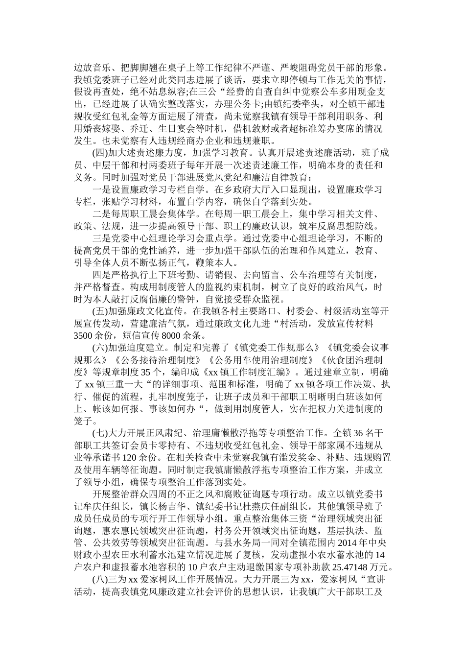 镇201年纪委监察工作总结_第2页