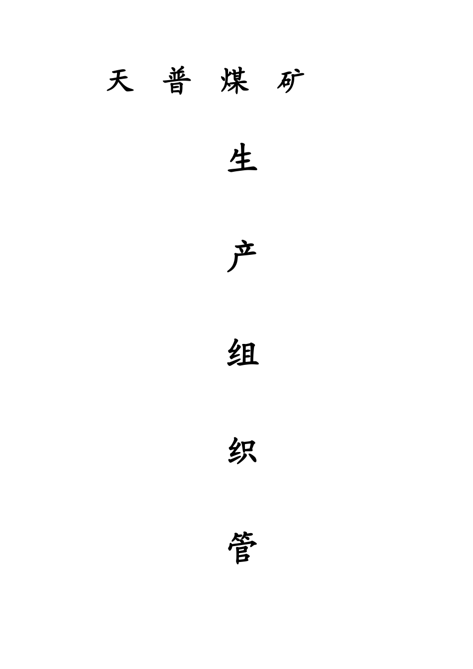 天普煤矿生产组织管理办法_第1页