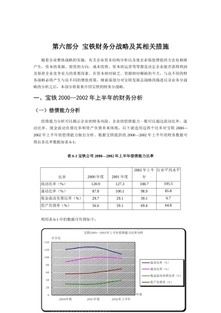 宝铁财务分战略及其相关措施（ 16页）