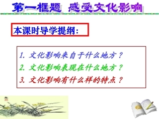 《感受文化影响》课件