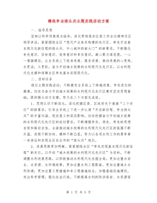 争当排头兵主题实践活动方案