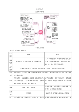 初中生物-八年级生物知识点-细菌和真菌