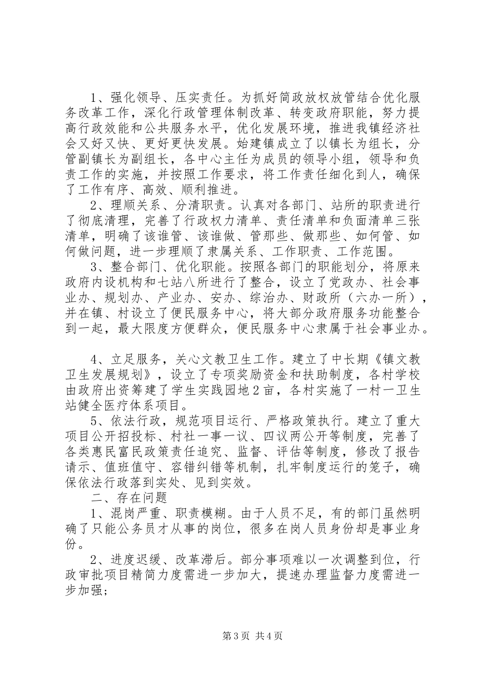 放管服自查报告三则_第3页