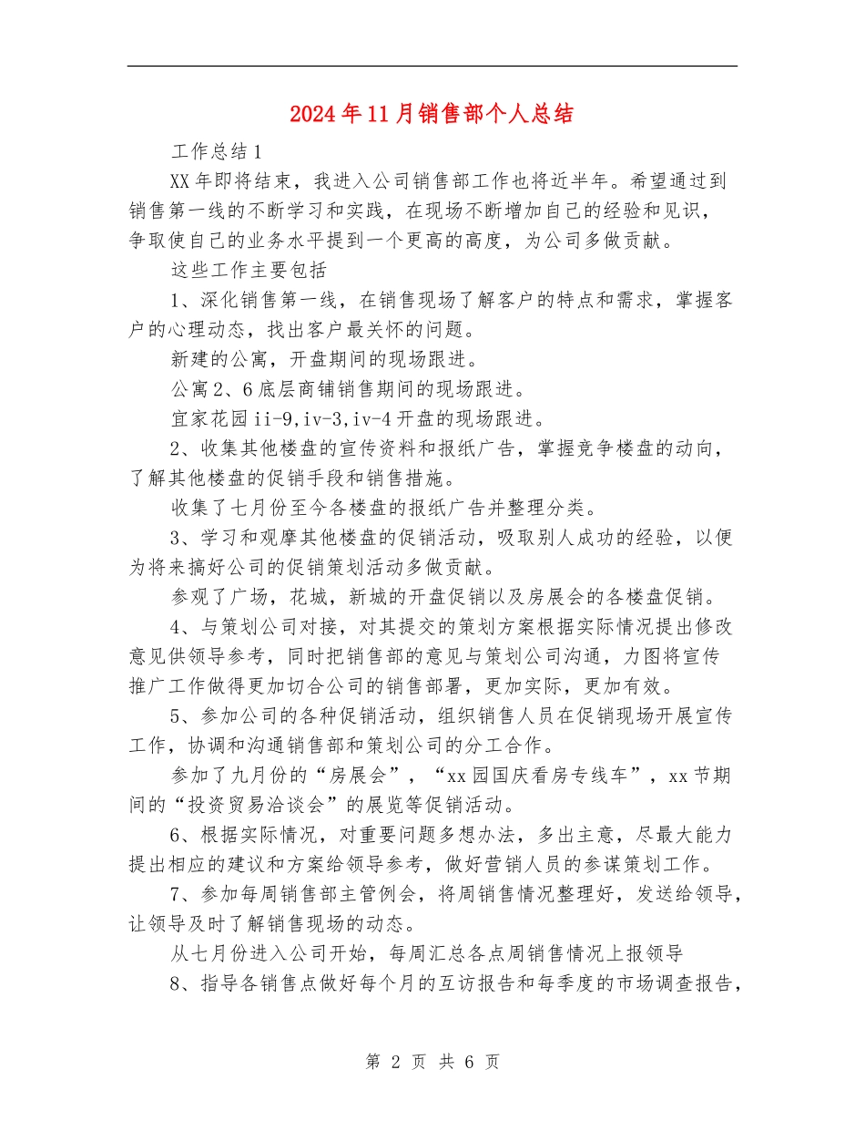 2024年11月销售部个人总结_第2页