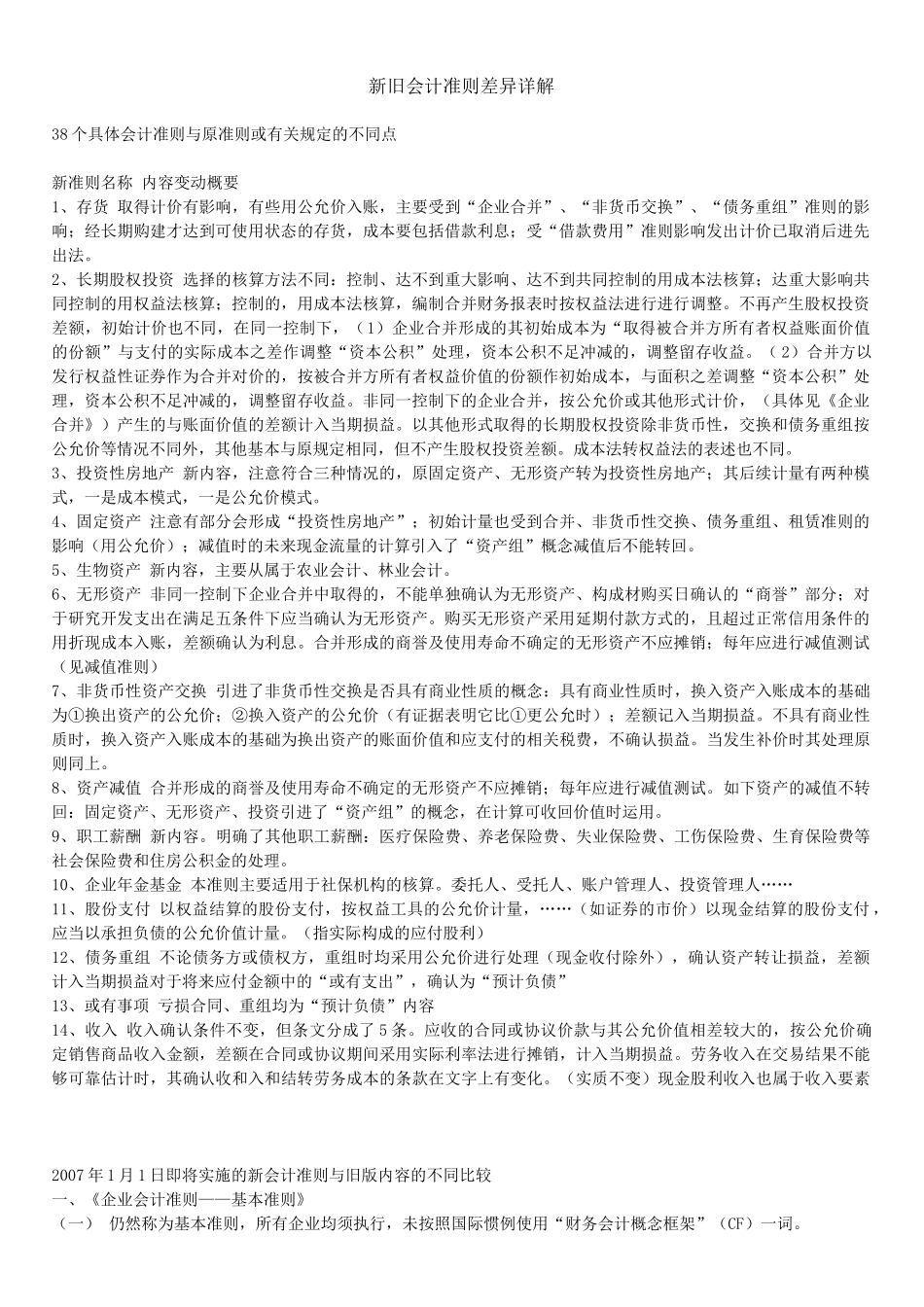 新旧会计准则差异详解_第1页