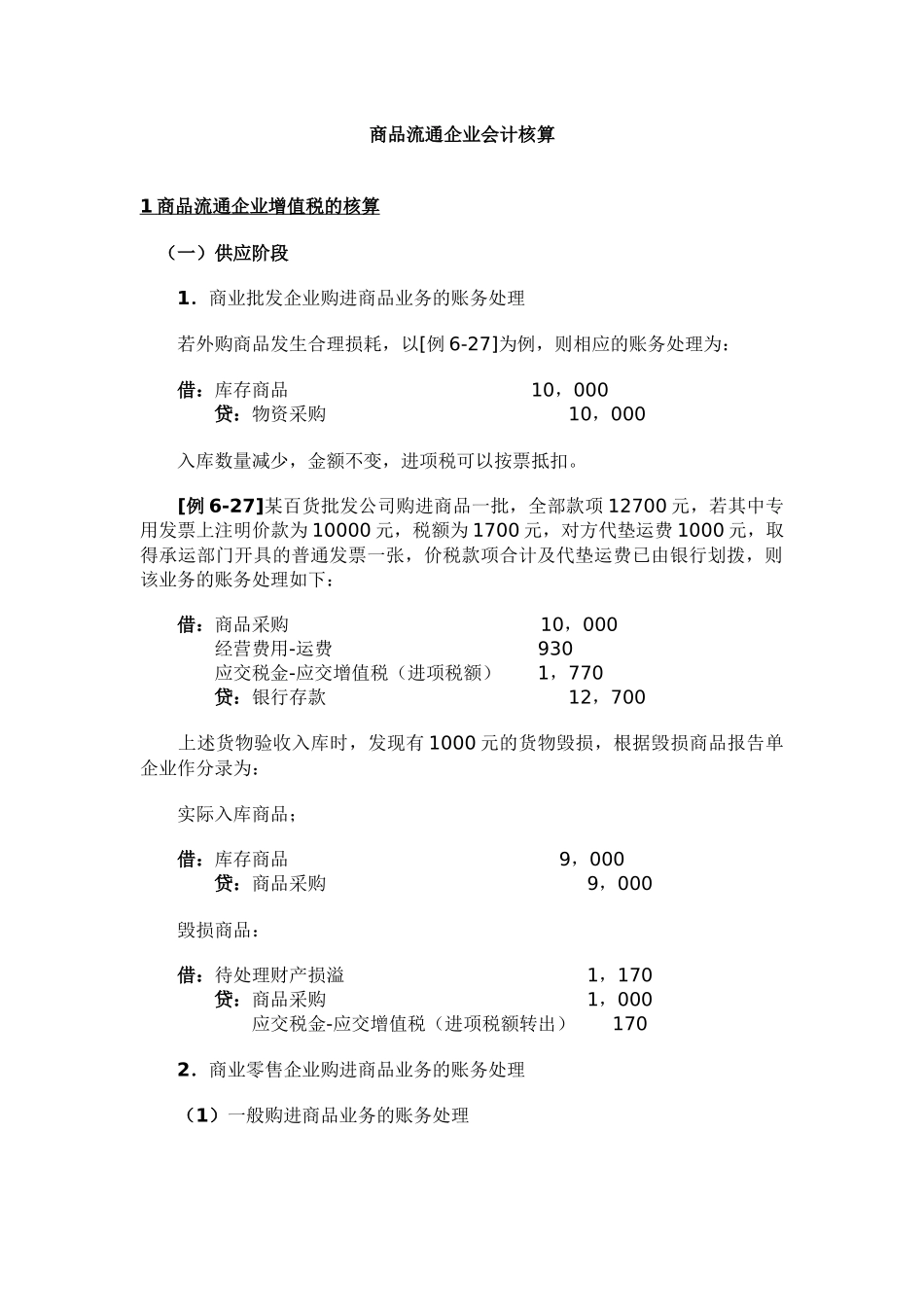 商品流通企业会计核算( 245页)_第1页