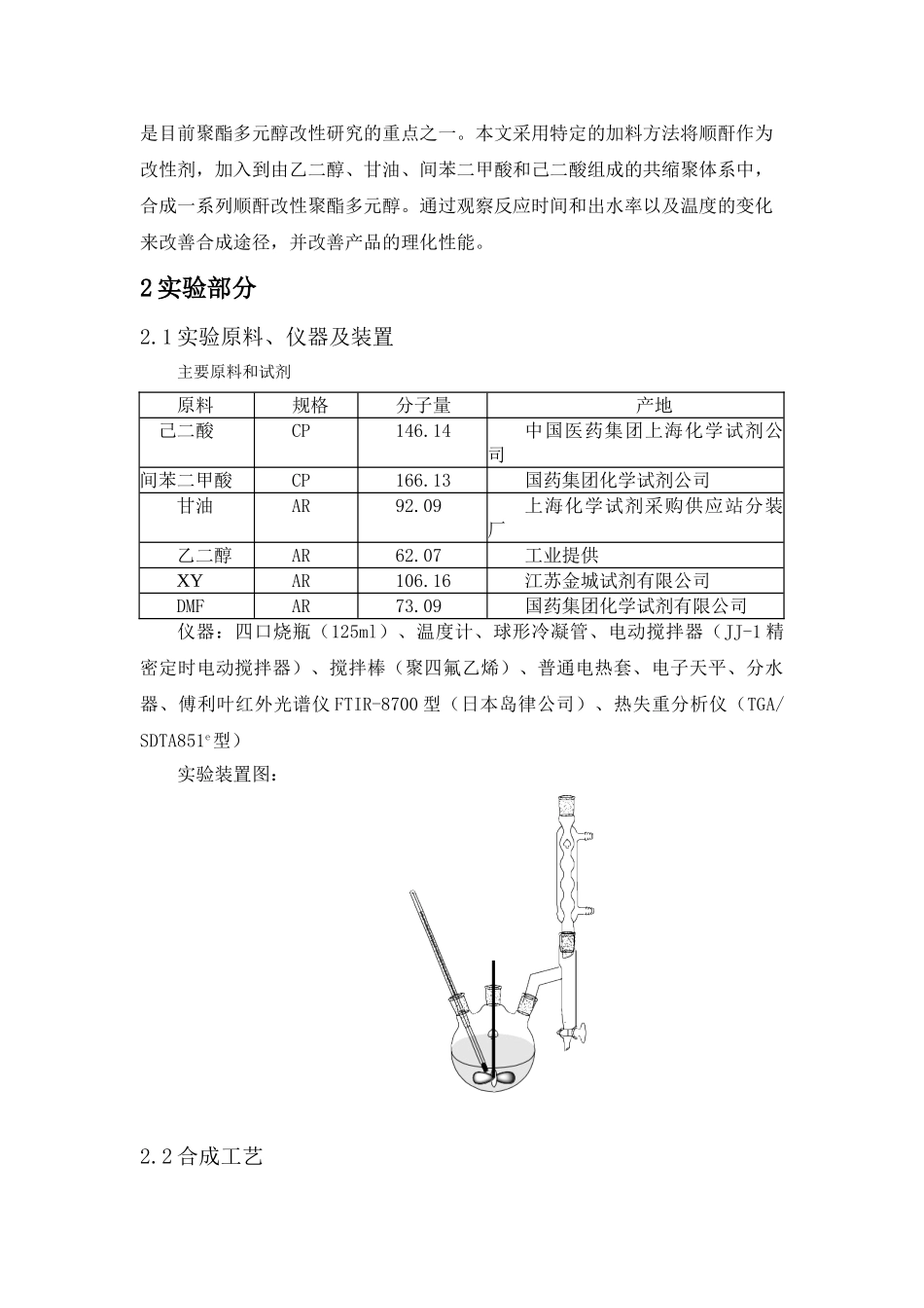 顺酐改性聚酯多元醇的合成及性能研究_第2页