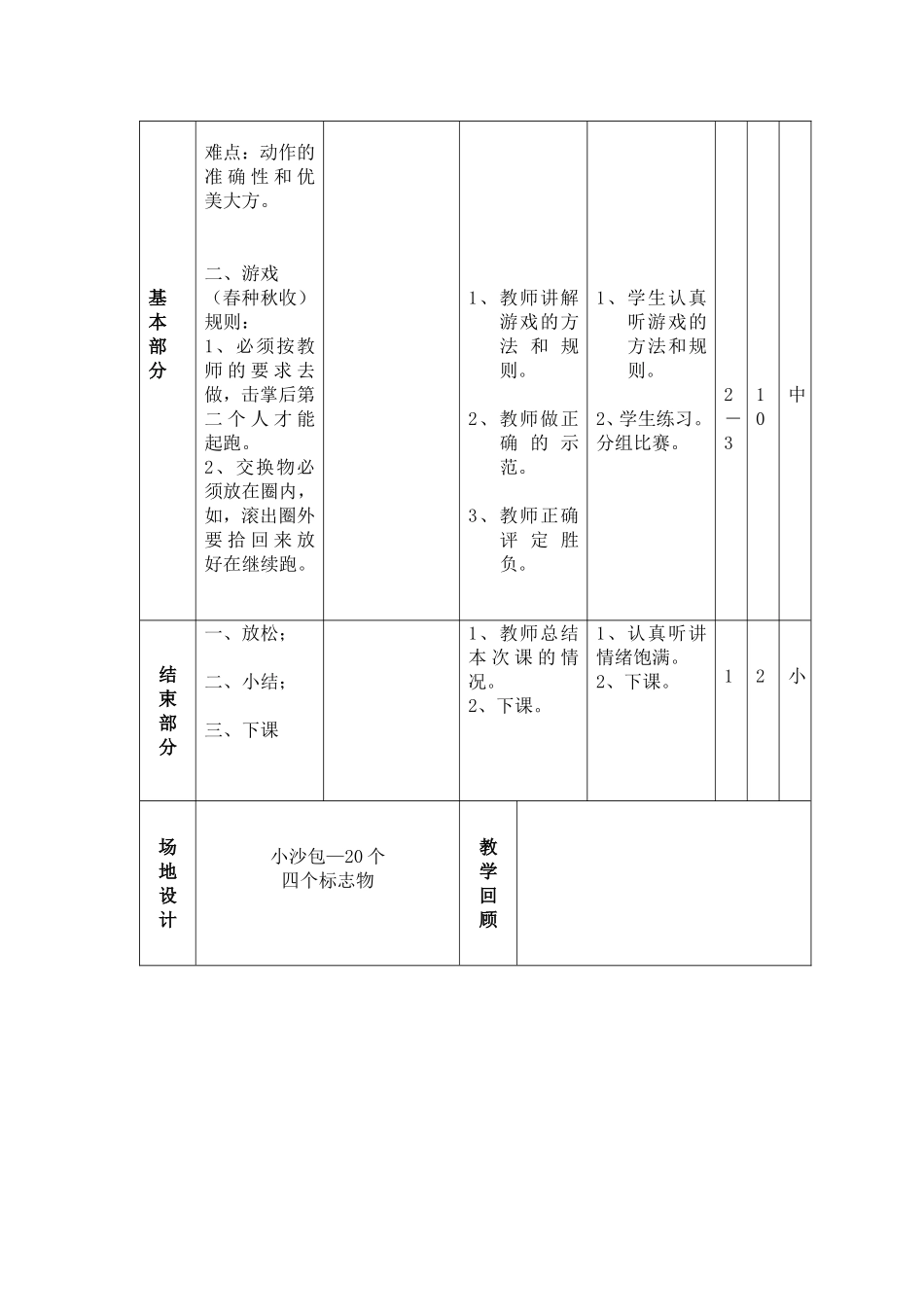 六年级体育课教案2_第2页