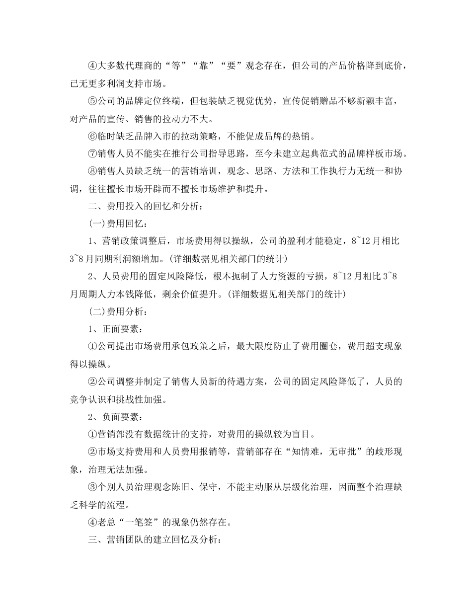 2021年度工作参考总结营销总监年度工作参考总结范文_第2页