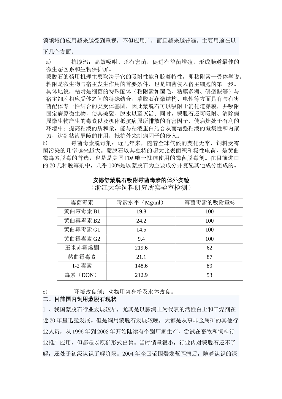我国饲用蒙脱石现状及发展趋势1_第2页