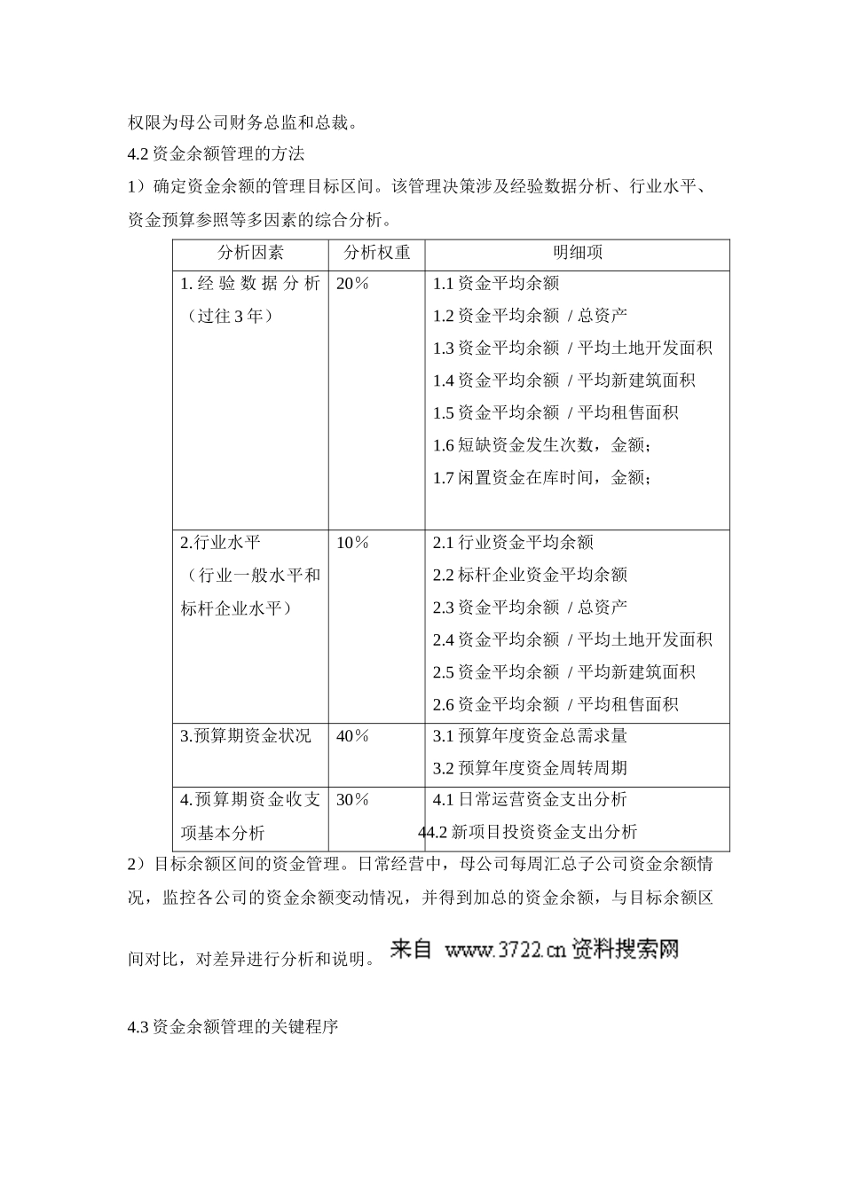 首创置业股份有限公司财务管理体系文件-资金金额管理规定_第3页