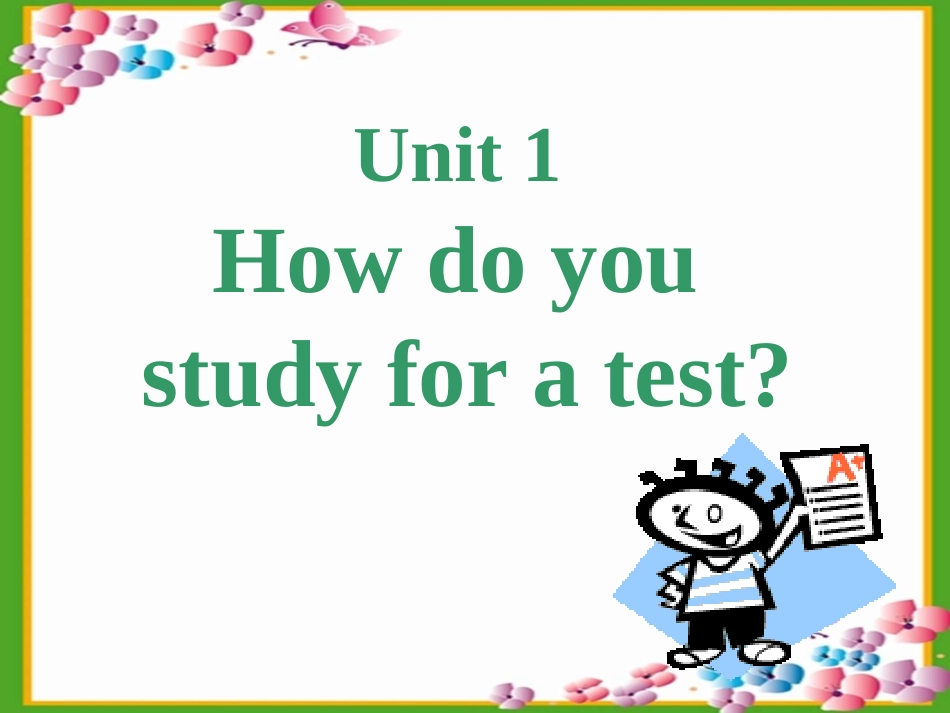 初三英语《Unit_1_How_do_you_study_for_a_test》PPT课件_第3页