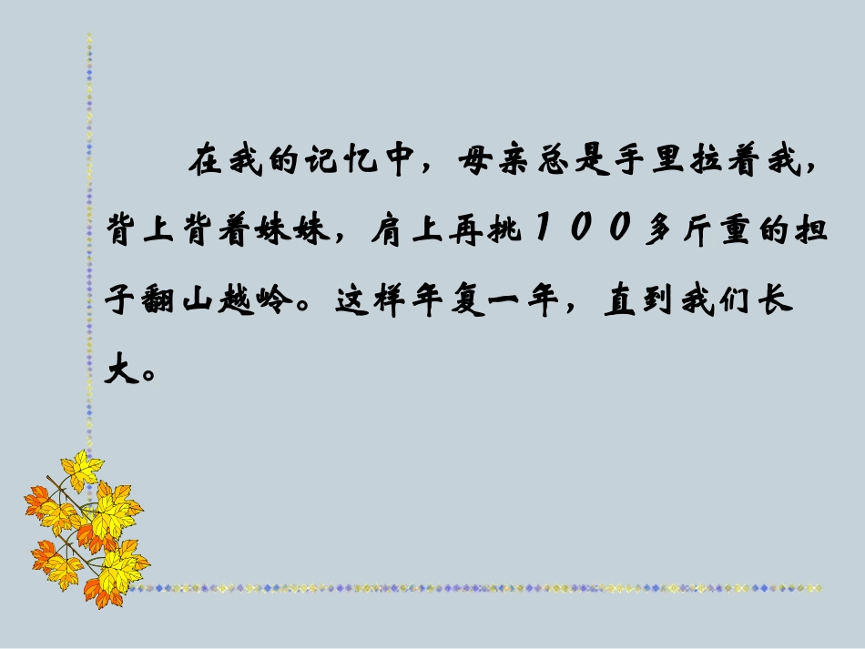 《第一次抱母亲》课件_第3页