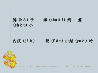 《第一次抱母亲》课件