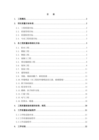 唐山盛世花园质量检验计划