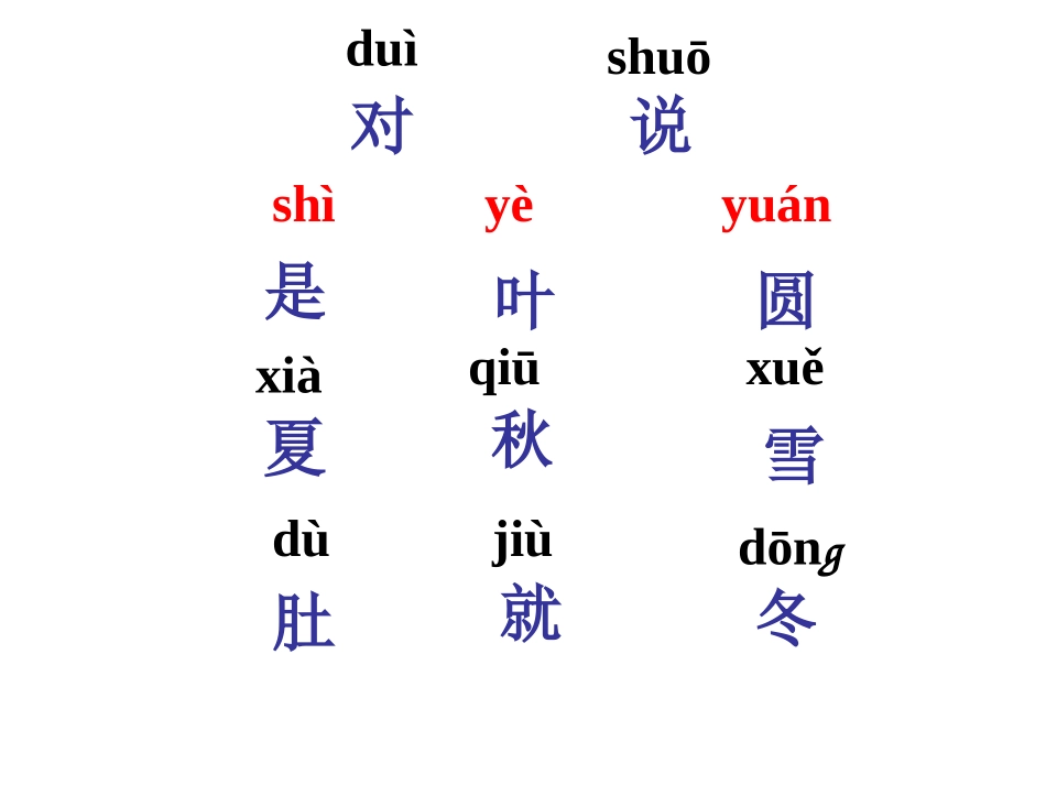 人教版一年级语文上册课文(一)2《四季》课件 (2)_第2页