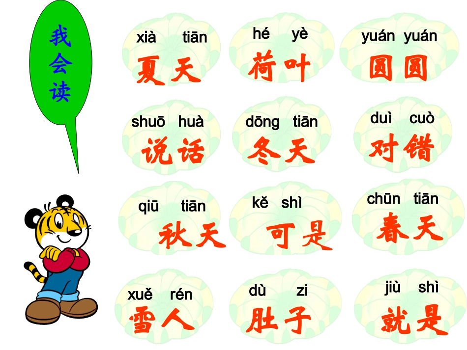 人教版一年级语文上册课文(一)2《四季》课件 (2)_第3页
