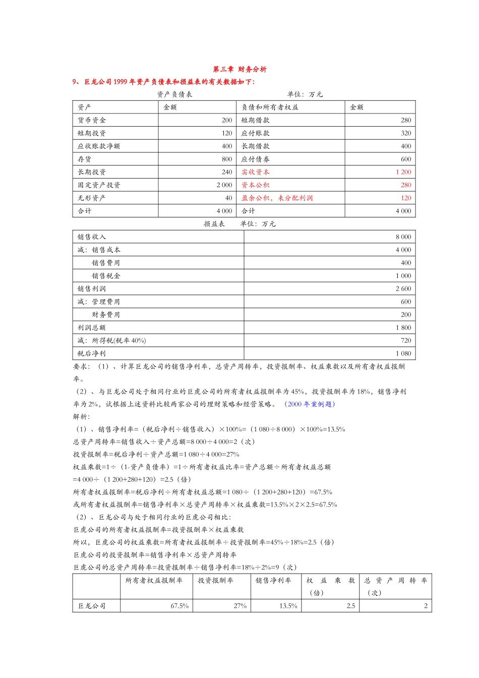 同等学力申硕财务管理计算题大全_第1页
