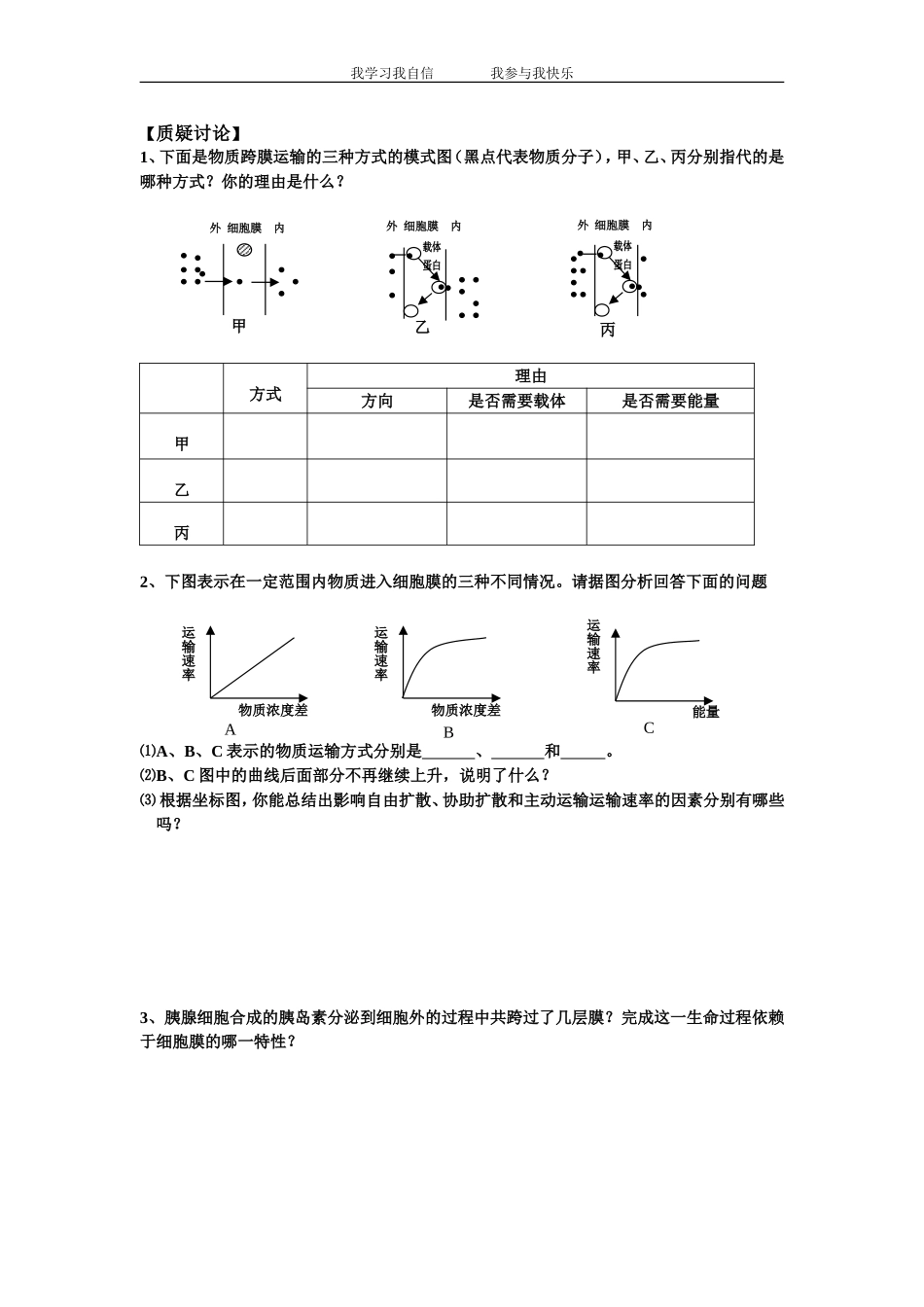 物质跨膜运输的方式学案_第2页