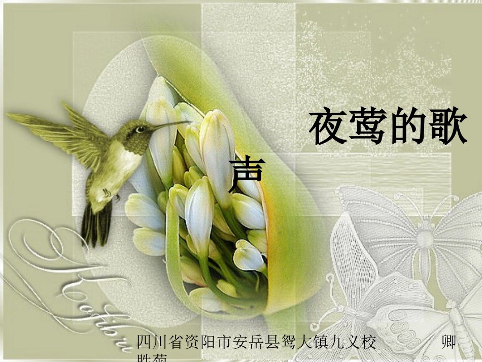 《夜莺的歌声》课件_第1页