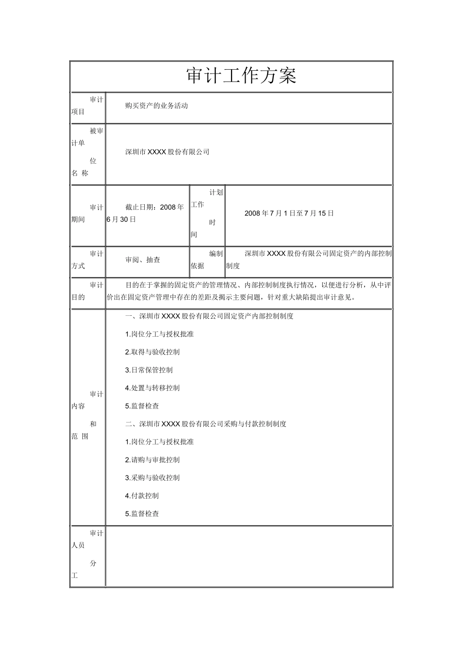 固定资产审计底稿(含报告)_第1页