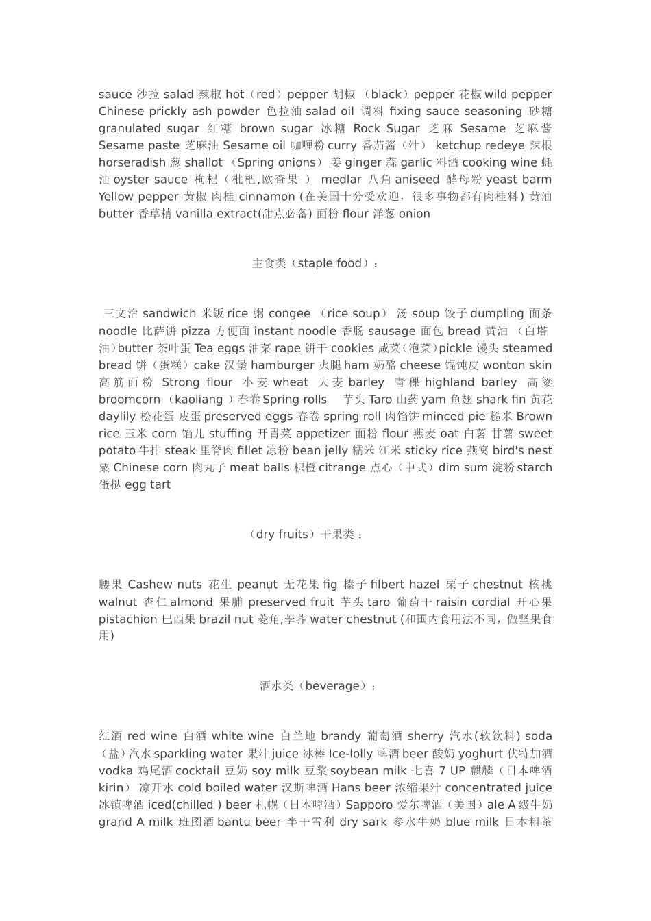 食物的英语翻译_第2页