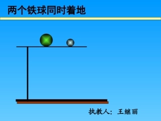 两个铁球同时落地 (2)