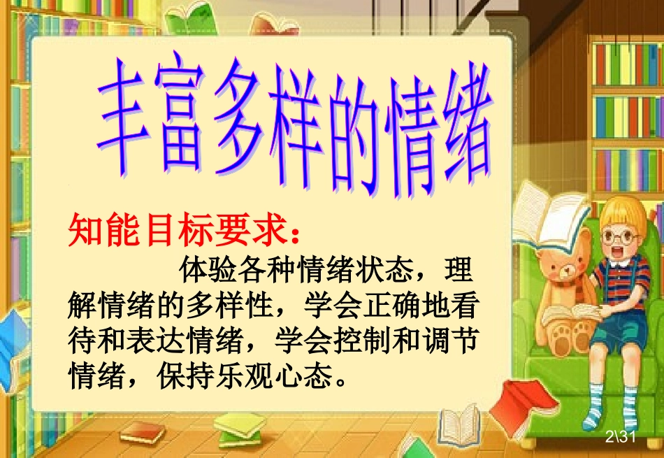 人民版七下思品第二课《情绪调味师》复习_第2页