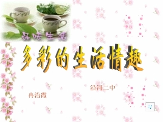 七年级第七课第一框多彩的生活情趣（新）