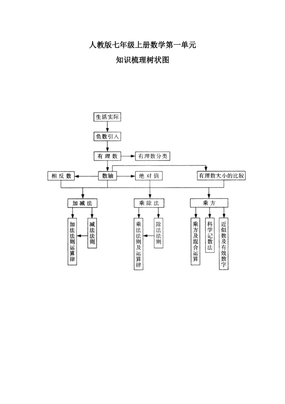 有理数知识树状结构图_第1页