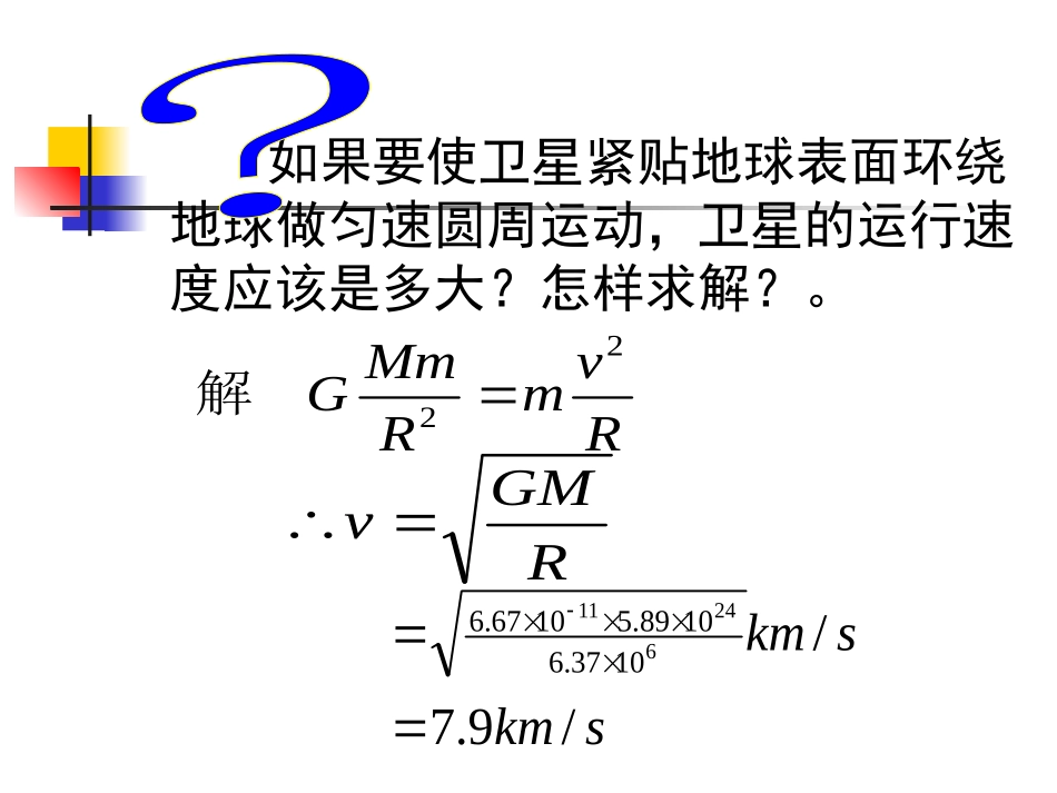 高一物理__人造卫星宇宙速度_课件_第3页