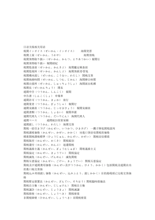 日语关税相关用语大全