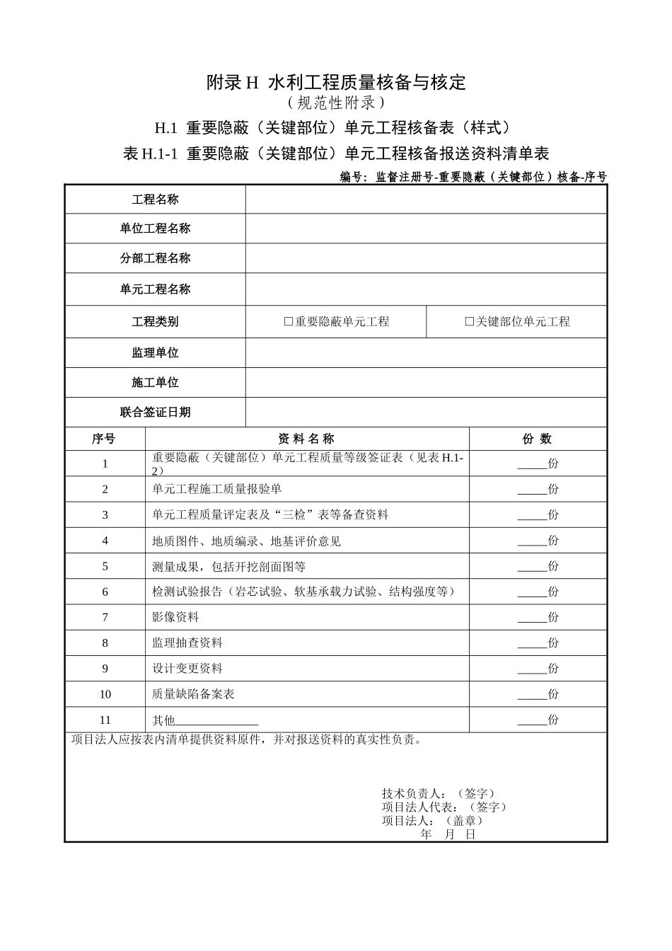 四川省水利工程质量监督规程--核备核定使用表格(A4格式)(DOC39页)_第2页