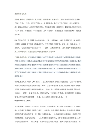 数控原理与系统数控维修考试重点