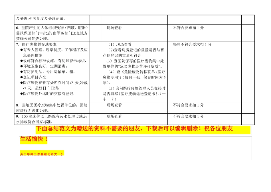医院感染管理质量考核评价标准医疗废物管理_第2页