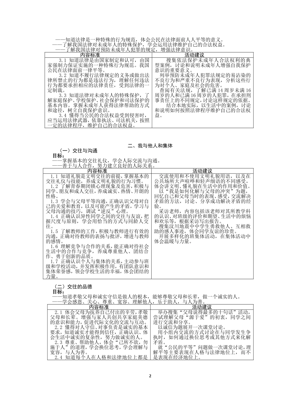 初中思想品德课程标准(2011修订稿·精细排版)_第3页