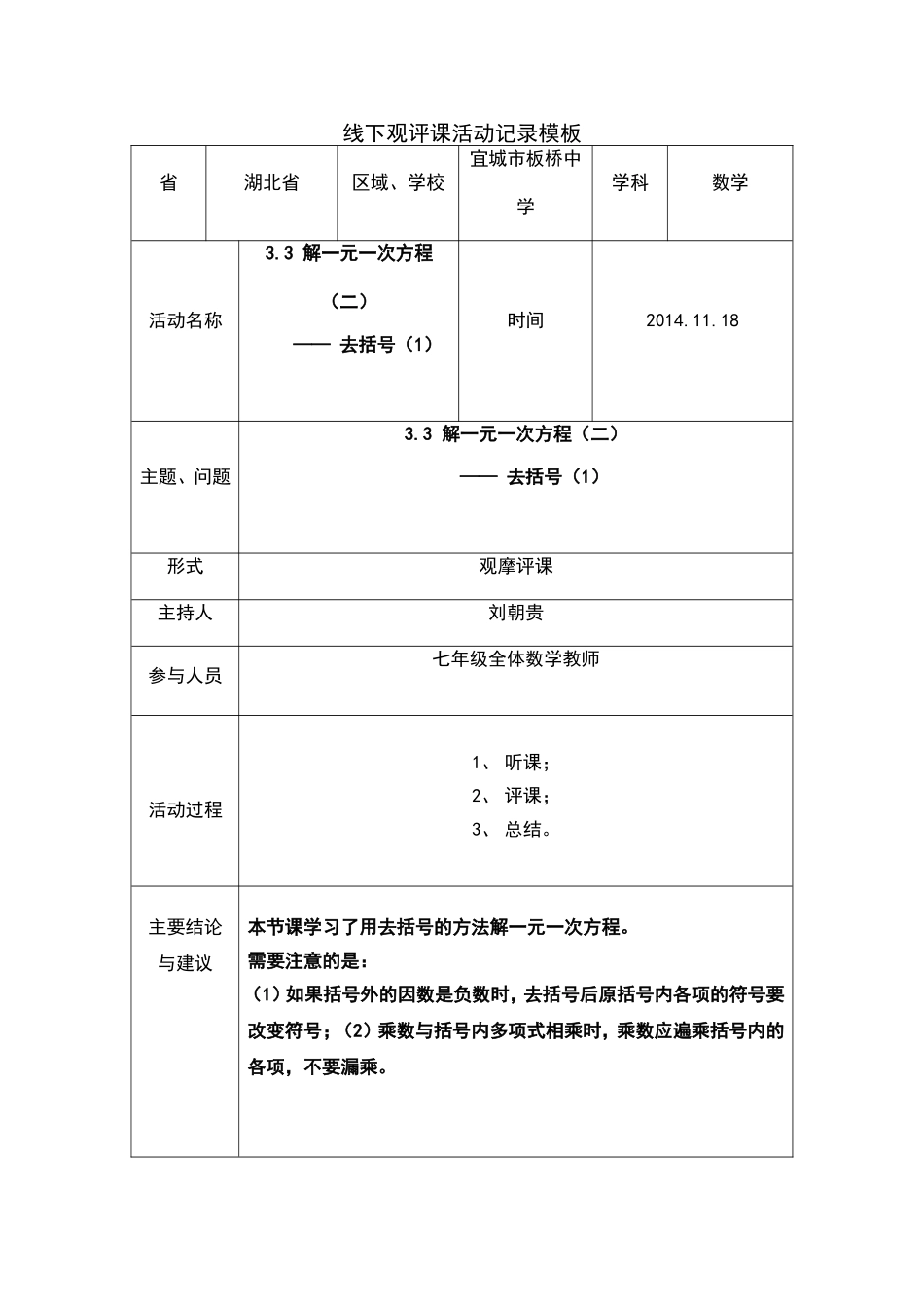 线下活动记录模版---刘朝贵_第1页