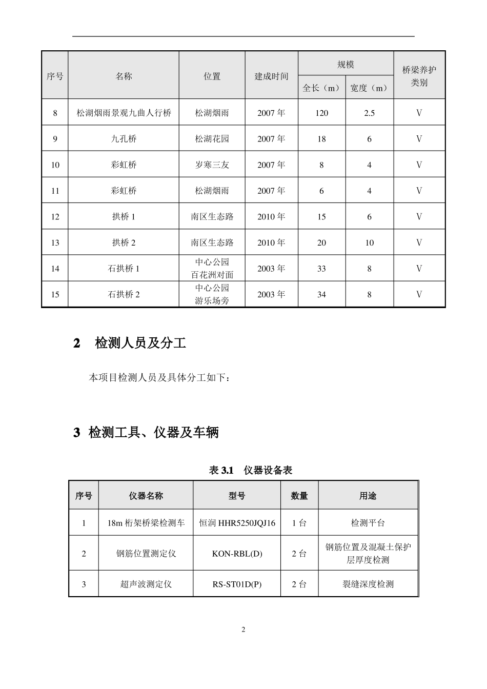 城桥梁结构定期检测方案_第2页