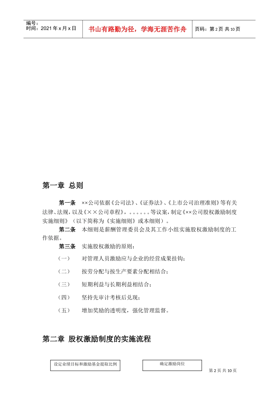 某某公司股权激励制度实施细则_第2页