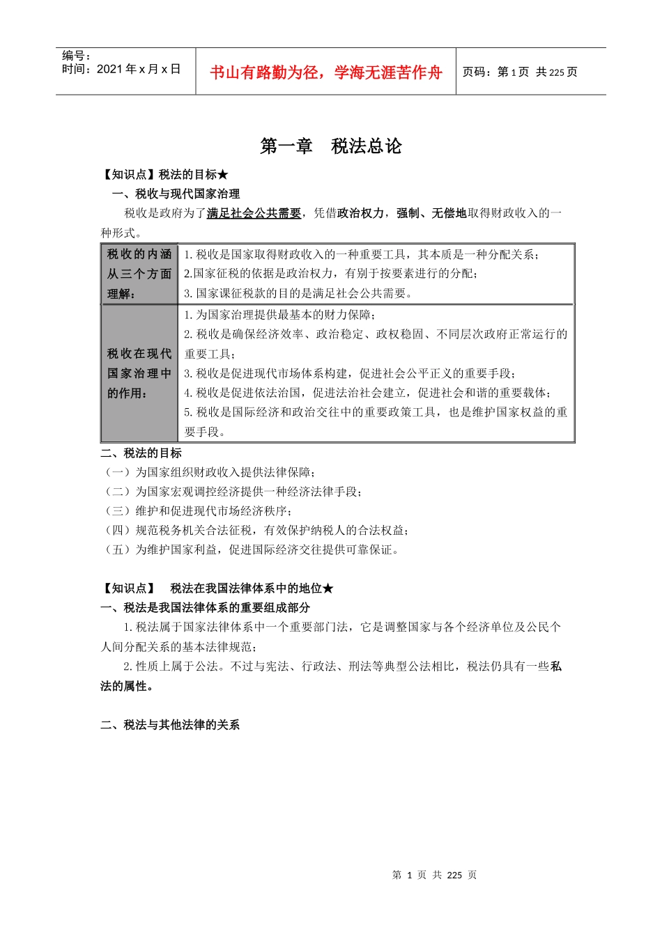 【全】CPA税法考点pdf版下载_第1页