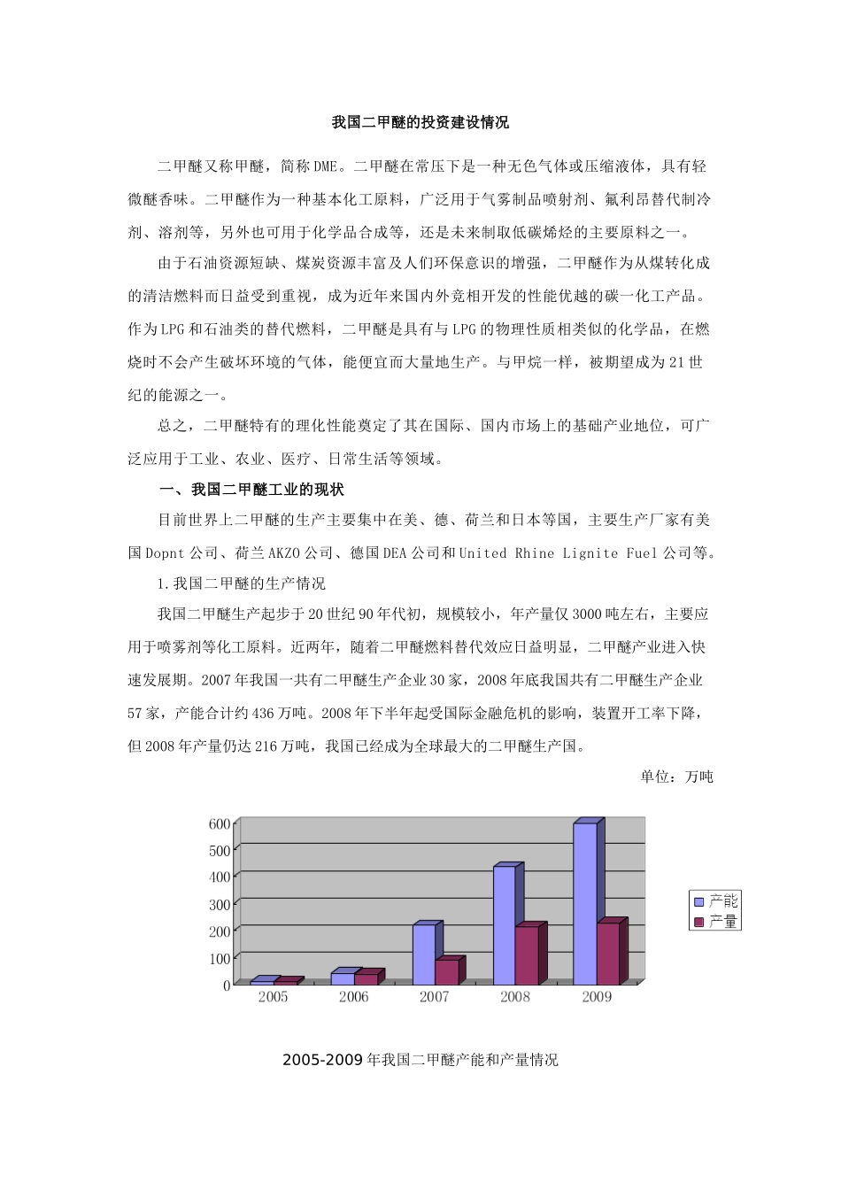 我国二甲醚的投资建设情况_第1页