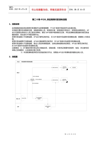 第二十章-FI20_供应商预付款清帐流程