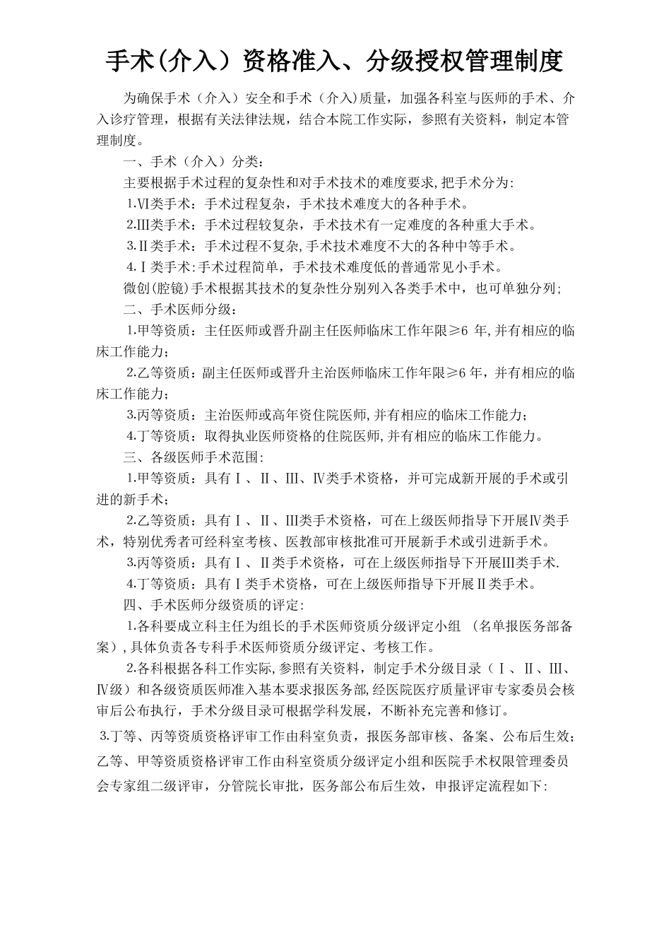手术介入资格准入分级授权管理制度_第1页