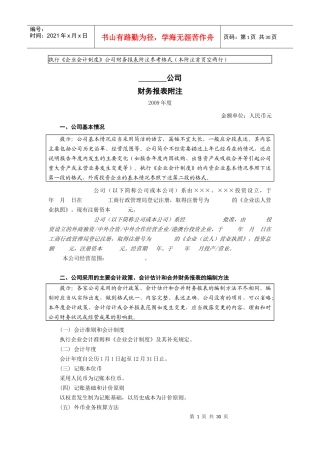 某公司财务报表附注(DOC 32页)